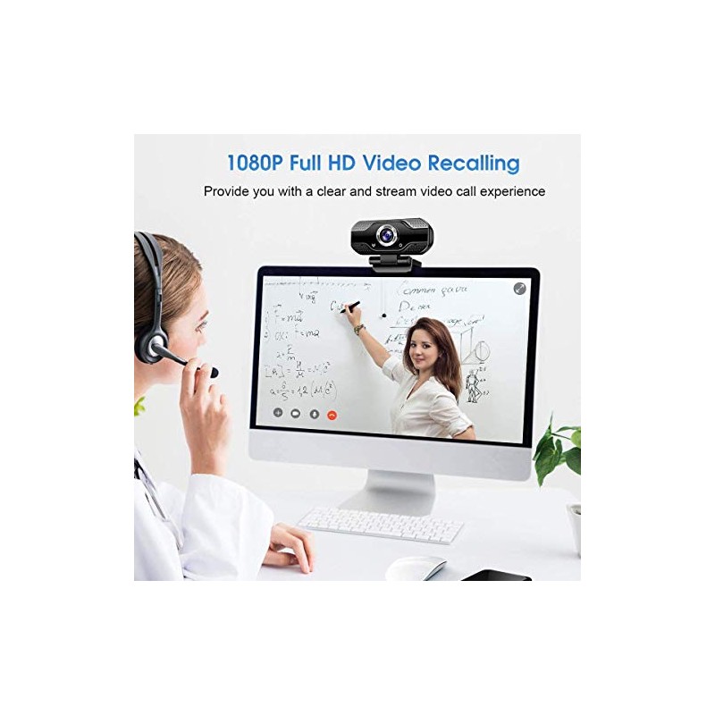 1080P Webcam Full HD Streaming Web Cámara con Micrófono Computadora