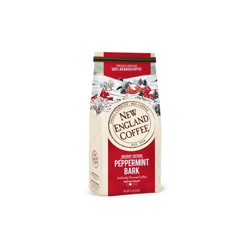New England Coffee Peppermint Bark Medium Roast Ground Coffee, 11oz