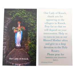 Westmon Works Our Lady of Knock Holy Card Bulk Set Queen of Ireland Prayer Cards Bundle Made in the USA, Pack of 10