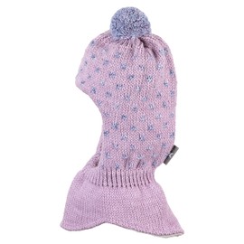 Sterntaler Baby Girls Toddler Scarf Hat Knitted Dots Hat, Pink mottled