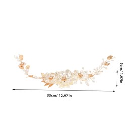 BESPORTBLE 2pcs Pearl Bridal Headbands with Handpicked Pearls and Leaf Design Lightweight Wedding Hair Vines for Women Bridesmaids and Flower Elegant and Comfortable Hair Accessories