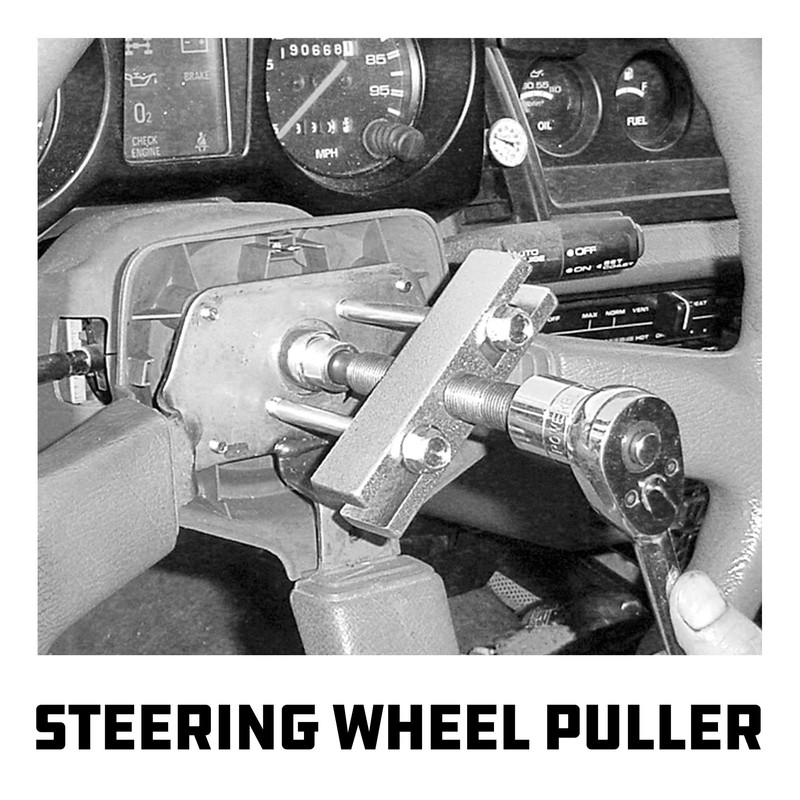Powerbuilt Heavy Duty Steering Wheel Puller Tool Set, Removes steering