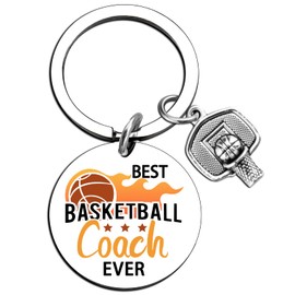 Yoxiumi Basketball Coach Keychain Basketball Party Favors Basketball Coach Gifts for Men Women Best Basketball Coach Ever Key Chain Basketball Team Gifts Basketball Coach Accessories