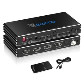 4K 60Hz HDMI 2.0 SplitterARC eARC for Soundbar HDMI Switch Bi-Direction 1 in 2 Out or 2 Input to 2 Output SPDIF 5.1CH Audio Extractor CEC - HDMI Down Scaler 4K 1080P Sync