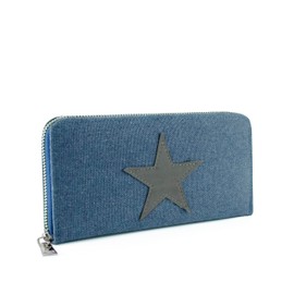 Gloop Wallet Purse with Star Pattern, denim blue, Classic
