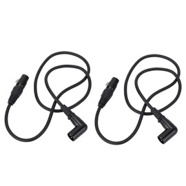 2PCS Microphone Extension Cables 3 Pin XLR Male to Female Connector Mic Cable Adapter for Speaker Mixer Amplifier XK042L 3 Meter / 9.8ft