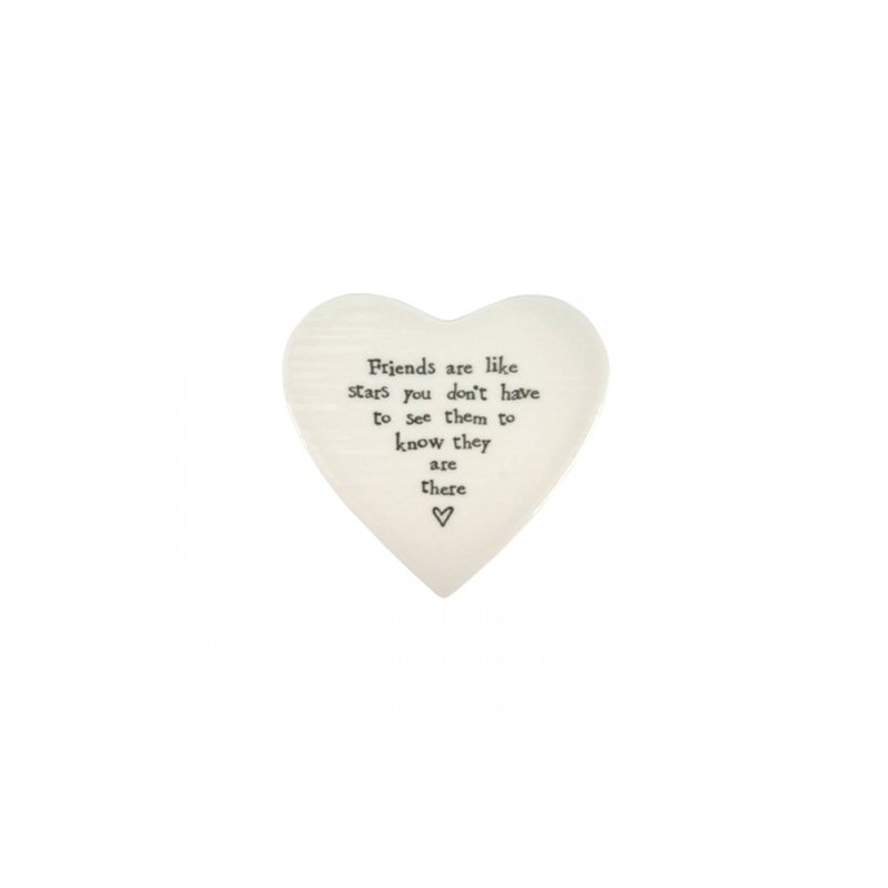East of India....Friends are like Stars Heart Shaped Coaster