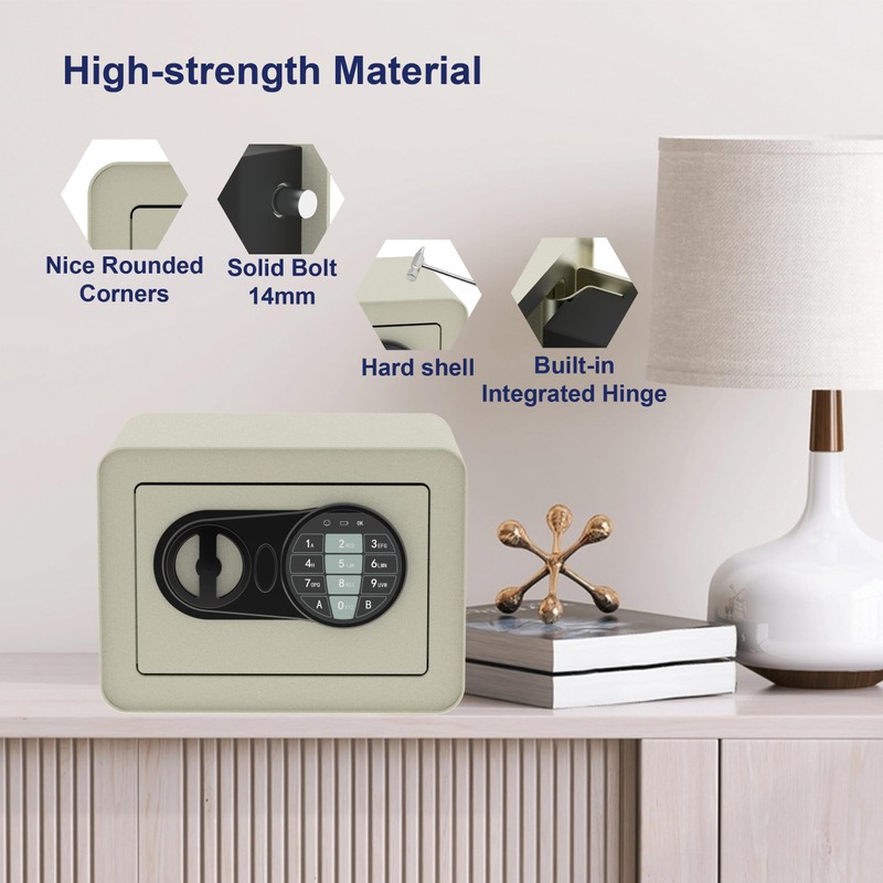 OUSURO Small Safe Box - Home Safe for Money Jewelry