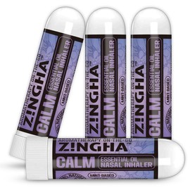 Z!NGHA Natural Aromatherapy Nasal Stick Boost Focus & Enhance Breathing | Portable Sinus Relief & Relaxation Nasal Inhaler Stick | Essential Oil Blend for Stress and Congestion (Calm)