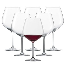 SCHOTT ZWIESEL Forté Burgundy Goblet (Set of 6), Burgundy Glasses for Red Wine, Dishwasher-Safe Tritan Crystal Glasses, Made in Germany (25 Ounce)