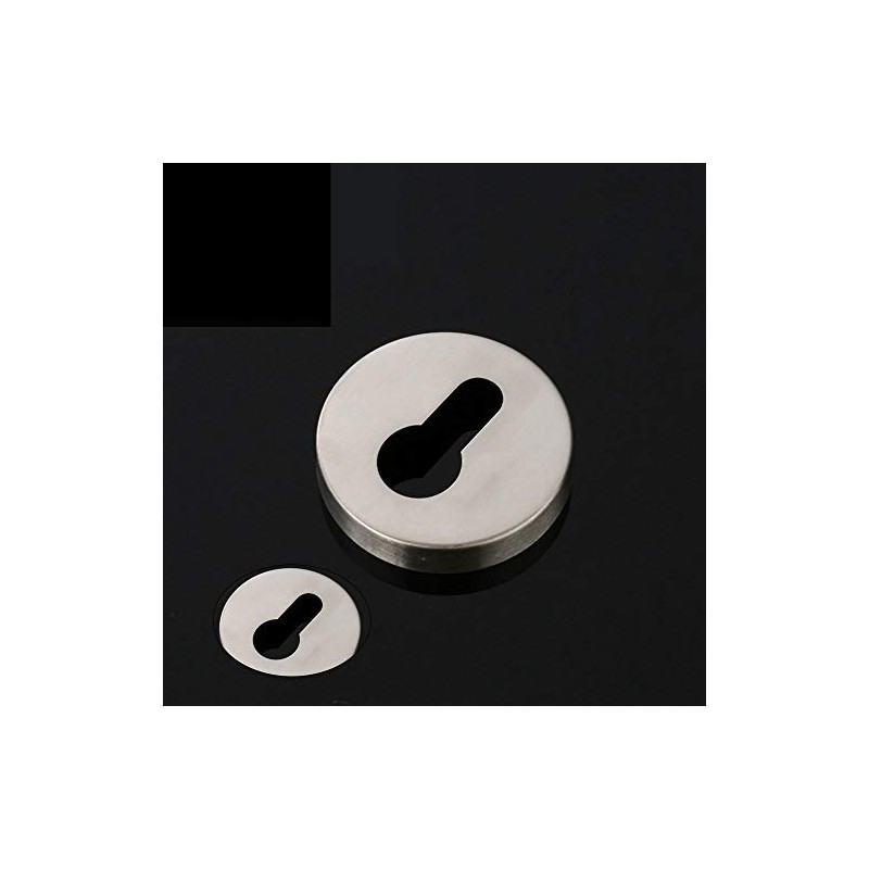 2Pcs Round Keyhole Escutcheon Cover with Screws Stainless Steel Lock