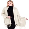Cream Solid Colour Design Shawl Scarf Wrap Stole Throw Pashmina
