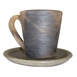 Genérico Taza Artesanal DIAGA | Juego de taza para café o té | Taza con plato para café| Taza de Barro Ahumado de Atzompa, Oaxaca | Hecha a mano 100% | Cada pieza es única