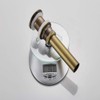 Engraved Antique Brass Pop Up Bathroom Sink Drain Strainer Stopper