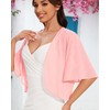 CHICALLURE Shrugs for Women Open Front Bolero Tops Sheer Cardigans