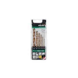 ALPEN 0065600006100 HSS COBALT GRIP TM 6 Drill Bit Set (6-Piece Diameter 2.00-8.00 mm, 5% Cobalt Content, Heat Resistant, Strength Over 800 N/mm², Twist Drill, Drill Assortment)