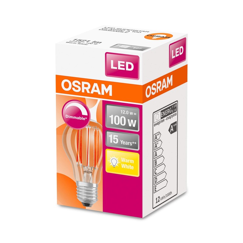 Osram LED Star Classic B, Socket: E27, Non-Dimmable, Warm White,
