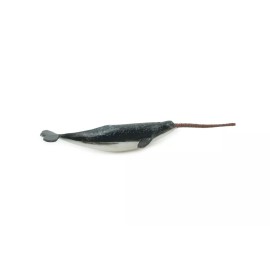 Collectible Wildlife Gifts Whale Narwhal Unicorn of the Sea Rubber Realistic Toy Model  Gift 3" CH538 BB159