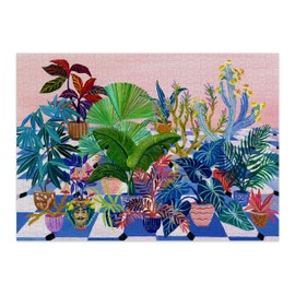 Cloudberries Rompecabezas de patio trasero – Rompecabezas de 1000 piezas para plantas de interior para adultos con un ambiente de jardín relajado, lleno de hermosas flores, cactus y suculentas