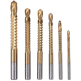 Titanium Drill Saw Bit Set HSS Serrated Bit Hole Drilling Carpenter Hacksaw Drill Bits Kit Set Cuts Through Wood Dry Wall Plastic Metal 3-8mm