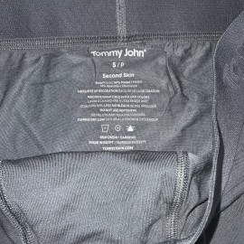 TOMMY JOHN SECOND SKIN MEN’S BOXER BRIEFS UNDERWEAR TURBULANCE GREY SIZE SMALL