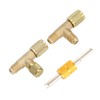 1/4in Valves Core Brass Tee Adapter Quick Coupler Access Tee