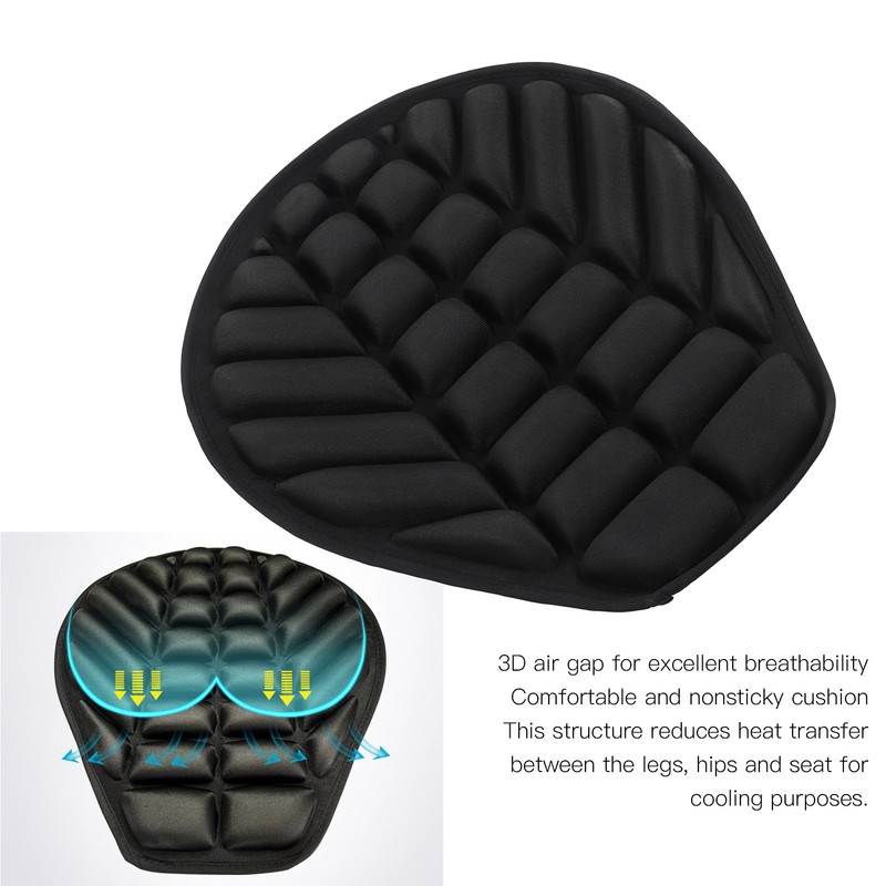 Motorcycle Seat Cushion Shock Absorption Cooling Down Breathable Pressure Relief