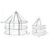 AUTODECO 2 Pack 2-Tier & 3-Tier Folding Mesh Clothes Hanging