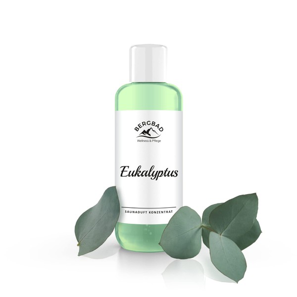 BERGBAD 250ml Saunaaufguss Eukalyptus, wohltuendes, erfrischendes Sauna-Aufgussmittel ohne Alkohol -