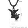 St Michael Pendant for Men Stainless Steel Archangel Necklace Amulet