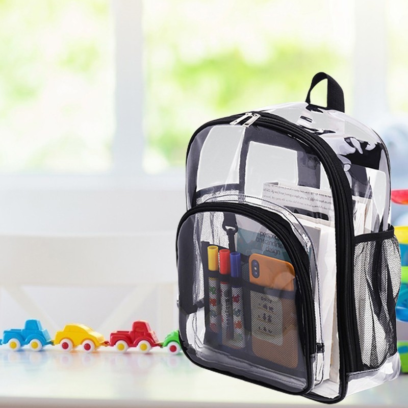 Clear Backpack Stylish Large Capacity Waterproof PVC Transparent Backpack for