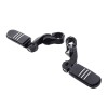 TCMT 1-1/4" 32mm Black Short Angled Adjustable Highway Foot Peg