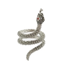 Women Rings Snake Cool Punk Goth Rings Cubic Zirconia Band Rings Ladies Party Rings Size 7 8 9