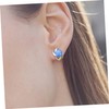 LALAFINA 10pcs Round Glass Patches Craft DIY Jewelry Materials Scratch-Resistant