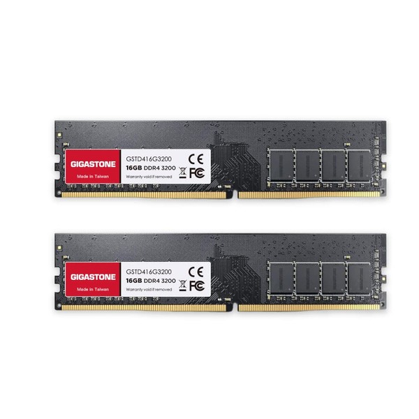 【DDR4 RAM】 GIGASTONE 32GB Kit (2x16GB) DDR4 3200MHz (2933MHz or