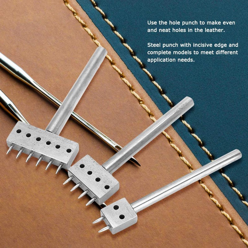 3PCS Profession Leather Hole Punch Tools Cutting Stitch for Wallet