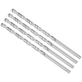 CoCud Extra Long Spiral Drill Bit 6 mm Drill Bit Diameter 160 mm Total Length High-Speed Steel Spiral Drill Bit (Application: for Copper Metal Wood Aluminium) Pack of 4