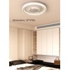 KZU Ceiling Light, 19" LED RGB Light with Bluetooth Speaker,