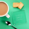 "Fifty Is Only 14 In Scrabble" Engraved Glass Coaster -