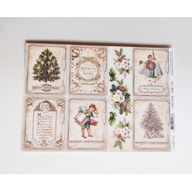 Lemoncraft Vintage Christmas Scene Cutouts, Christmas Scrapbook Paper