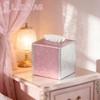 Pink Tissue Box Cover,Tissue Box Holder with Magnetic Bottom, Decorative