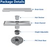 Neodrain 12-Inch Brushed Linear Shower Drain,Stainless Steel Linear Drain with