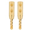 4pcs BFA Banana Plug Brass Gold Plated Open Screw Speaker