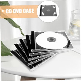 HOMSFOU 6pcs Cd Cases Plastic Disc Storage Organizers for Dvds Portable Holders for Home and Travel Practical and Safe Design