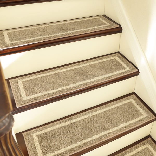 COSY HOMEER Soft Stair Treads Non-Slip Carpet Mat 28inX9in Indoor