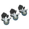 3pcs Light Stand Swivel Casters, Studio Swivel Caster Wheels, Photography