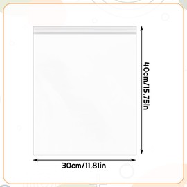 40Pcs Resealable Clear Plastic Bags 30x40cm Grip Seal Bags Waterproof Ziplock Bag Thickening and Durable Press Seal Bag Storage Pouches for Home Storage Travel Office