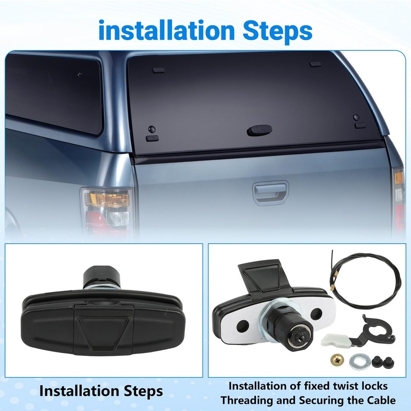 ZUDZUW 113436 Twist Handle Kit for Leer Truck Caps 100XQ,