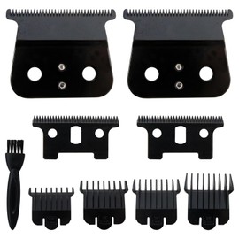 2 Pack Replacement Blades for Andis T Outliner for Andis GTX Replacement Blade T Liner Clipper (Black)