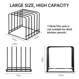 QSYZanZan Cutting Board Organizer(2 Pc),Kitchen Organizer Rack,Bakeware Holder with 5 Slots,Space Saving,for used to Baking Tray and Chopping Storage
